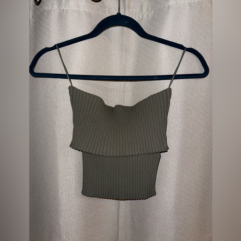 Green Zara tube top. Size small. NWT.